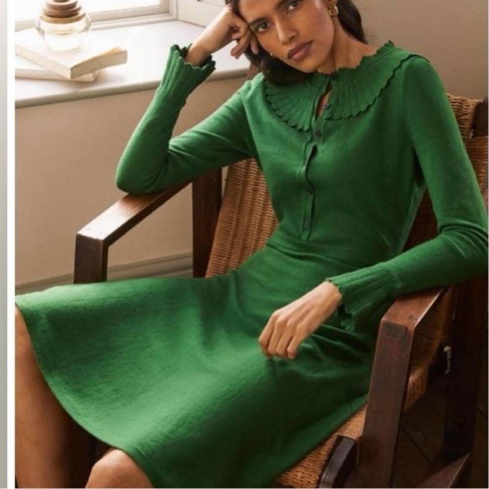 Boden Green Midi Dress
